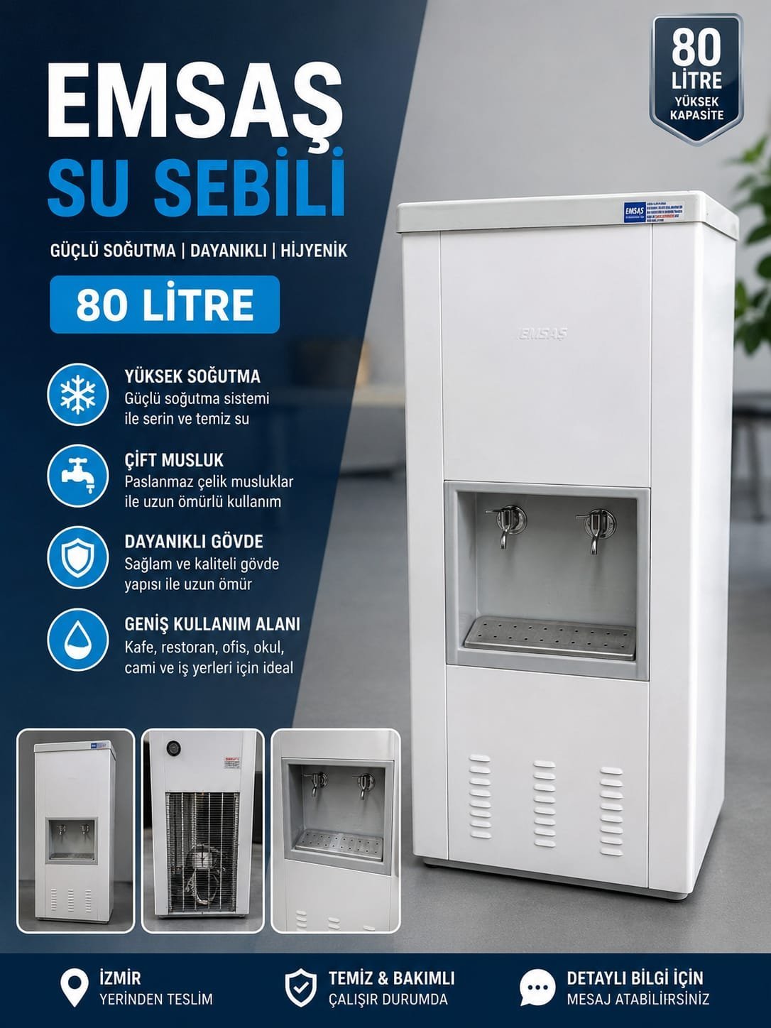 Emsaş 80 Litre Su Sebili